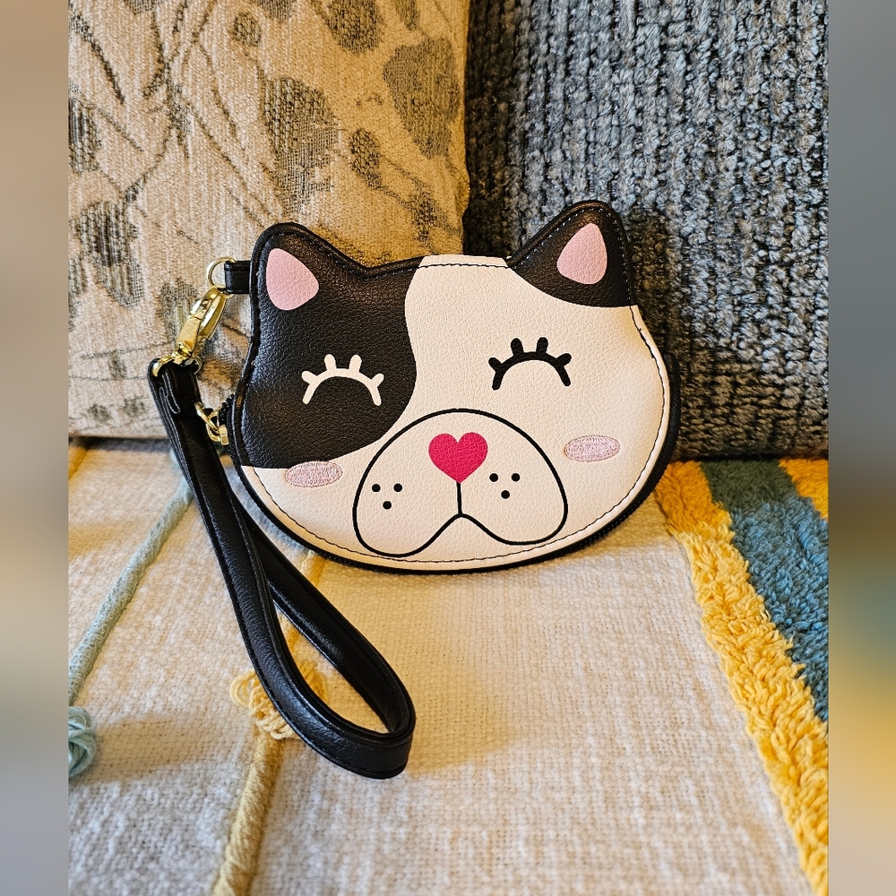 Luv Betsey Dog Face Coin/Card Wristlet